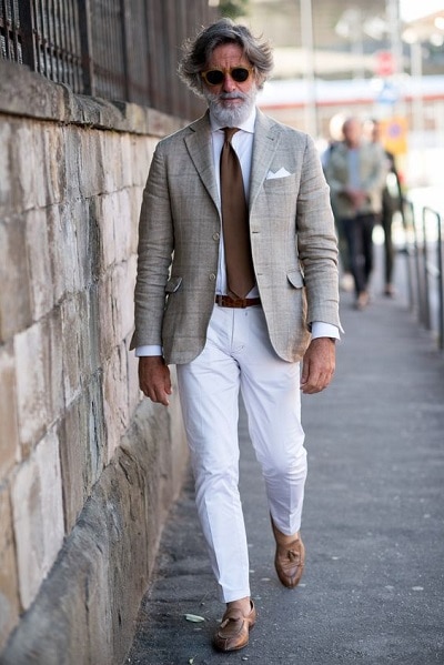 pantalon blanc homme